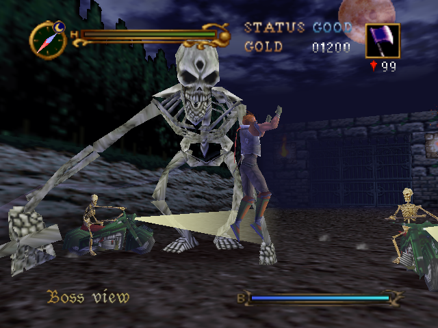Giant Skeleton Miniboss Tutorial Level & "Boss View" Camera Angle